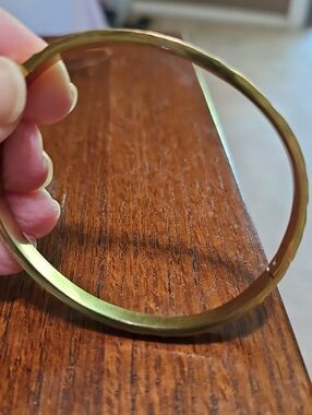 James Michelle Gold Tone Twisted Bangle Bracelet